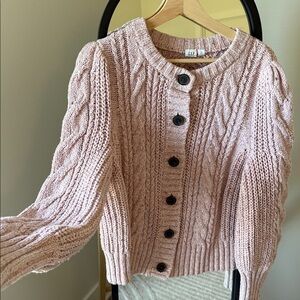 GAP Blush Cable Knit Sweater